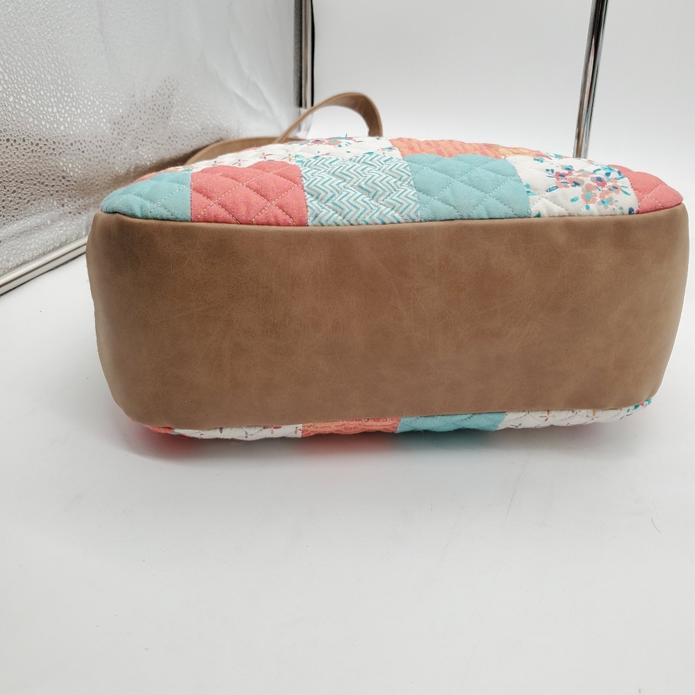 Donna Sharp Patchwork Tan Shoulder Bag With Adjus… - image 5